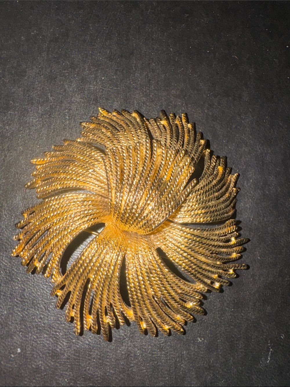Vintage Monet Gold Floral Swirl Brooch - Cordelia Era Brooch Women's Jewelry